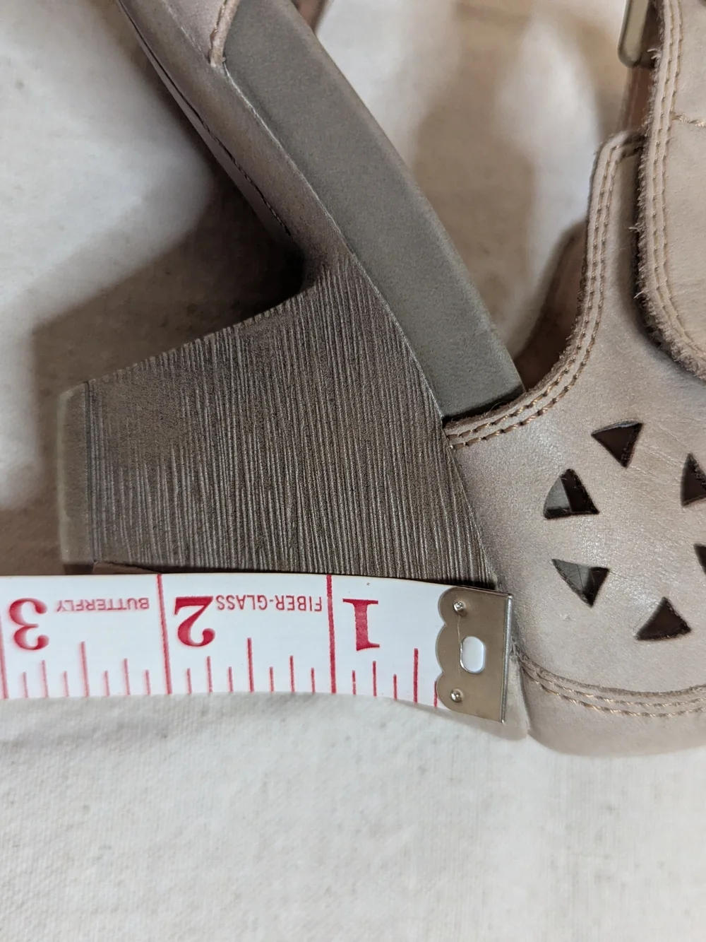 Cobb Hill Taupe Cutout Block Heel Sandals